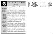 Weekly Bulletin - April 8, 2012 - Church of St. Peter - Quincy, Illinois