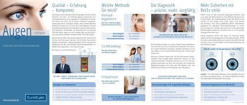Flyer Blickpunkt Augen