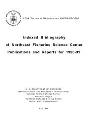 Indexed Bibliography of Northeast Fisheries Science Center ...