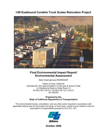 I-80 EB Truck Scales Relocation Project Final EIR/EA - Solano ...