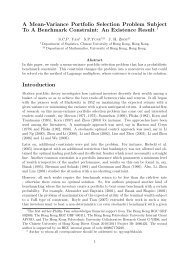 A Mean-Variance Portfolio Selection Problem Subject To A ...