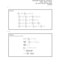 STAT3008 Assignment 2 Solutions 2011 - 2012 2nd Term By Chow ...