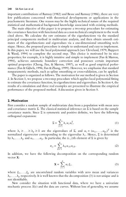 Estimating the covariance function with functional data - Statistics ...