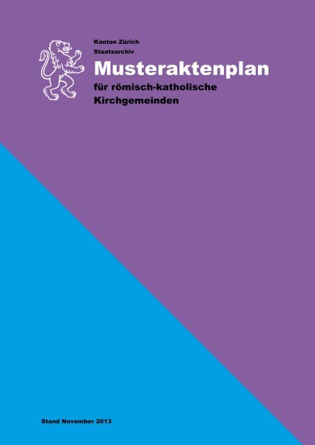 Musteraktenplan für katholische Kirchgemeinden - Staatsarchiv