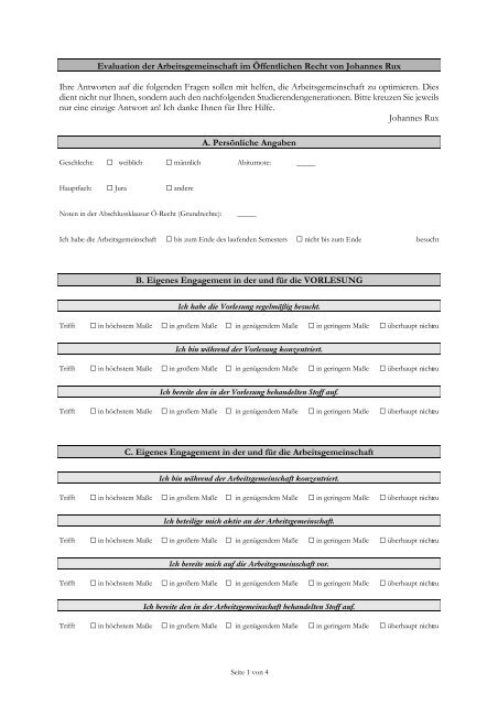 Fragebogen - staatsrecht.info