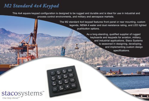 M2 Standard 4x4 Keypad - Staco Systems