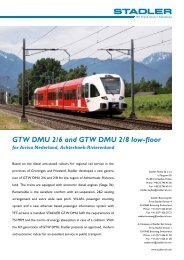 GTW DMU 2/6 and GTW DMU 2/8 low-floor for Arriva ... - Stadler