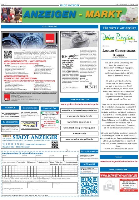 Ausgabe vom 22. Januar 2014 - Stadt-Anzeiger