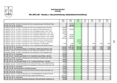 Haushaltsplan 2011 - Bad Salzuflen