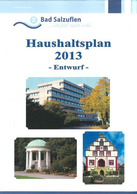 Haushaltsplan 2013, Entwurf - Bad Salzuflen