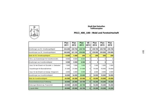 Haushaltsplan 2013, Entwurf - Bad Salzuflen