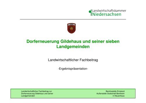 Dorferneuerung Gildehaus und seiner sieben Landgemeinden