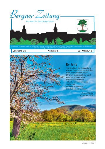 Bergaer Zeitung 05-2013 - Stadt Berga/Elster