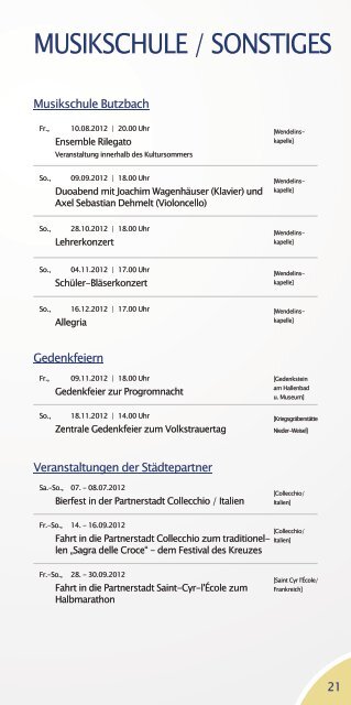 20120612 Kulturkalender - Stadt Butzbach