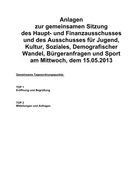 Anlagen zur gemeinsamen Sitzung des Haupt- und ... - Stadt Butzbach