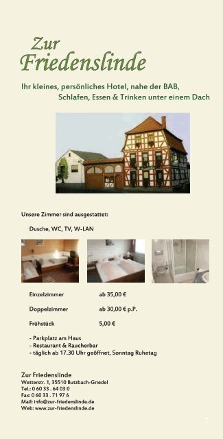 Druckdaten Gastgeberverzeichnis 2013 - Stadt Butzbach