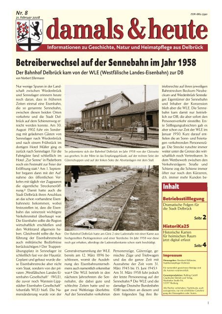 damals und heute - Delbrück