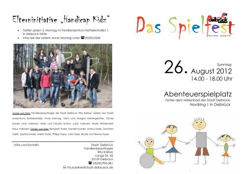 Flyer Spielfest 2012 - Delbrück