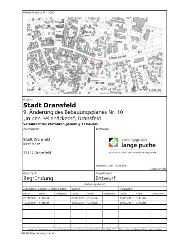 938 BP BegrÃ¼ndung 4-a - Stadt Dransfeld