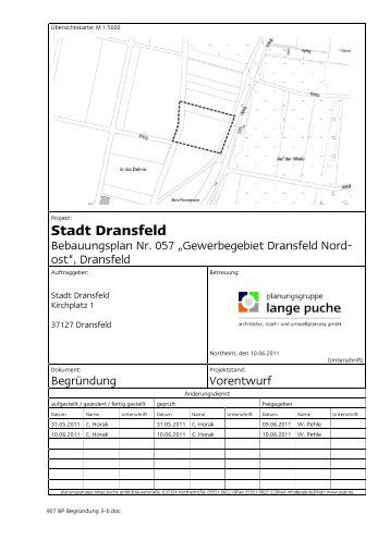 907 BP BegrÃ¼ndung 3-b - Stadt Dransfeld