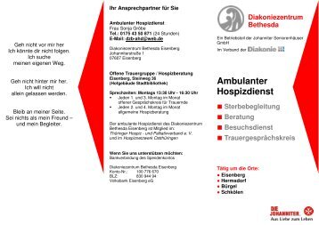 Ambulanter Hospizdienst - Stadt Eisenberg/ThÃ¼r.