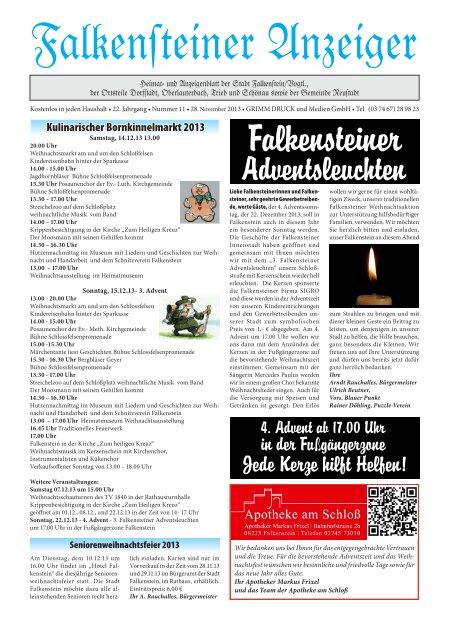 Amtsblatt November 2013 - Stadt Falkenstein