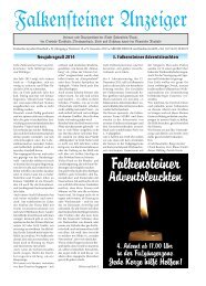 Ausgabe Falkensteiner Anzeiger - Amtsblatt ... - Stadt Falkenstein