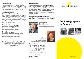 Seniorengruppen in Frechen - Stadt Frechen