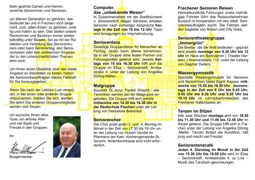 Seniorengruppen in Frechen - Stadt Frechen