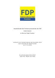 Rede von André Kotecki, Vorsitzender der FDP ... - Stadt Frechen
