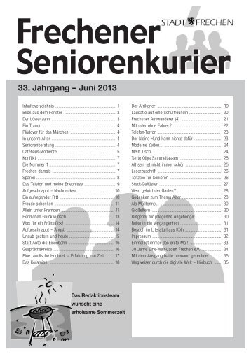 Frechener Seniorenkurier Juni 2013 - Stadt Frechen