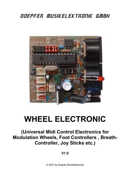 WHEEL ELECTRONIC (Universal Midi Control Electronics ... - Doepfer