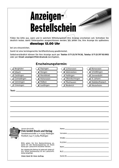 Amtsblatt Geislingen KW48 - Stadt Geislingen