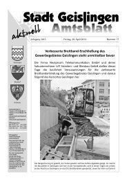 Amtsblatt Geislingen KW17 - Stadt Geislingen
