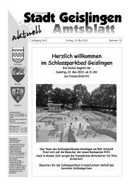 Amtsblatt Geislingen KW19 - Stadt Geislingen