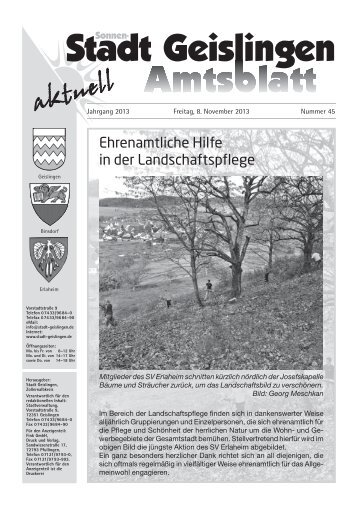 Amtsblatt Geislingen KW45 - Stadt Geislingen