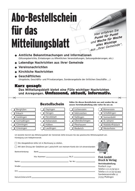 Amtsblatt Geislingen KW24 - Stadt Geislingen