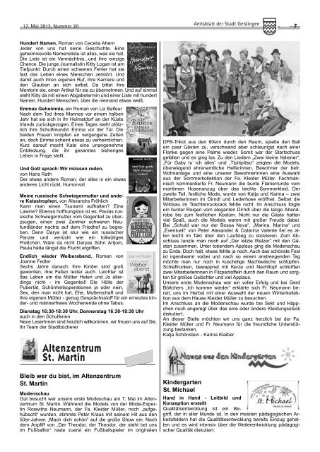 Amtsblatt Geislingen KW20 - Stadt Geislingen