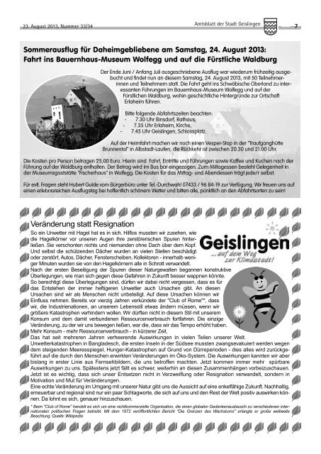 Amtsblatt Geislingen KW34 - Stadt Geislingen