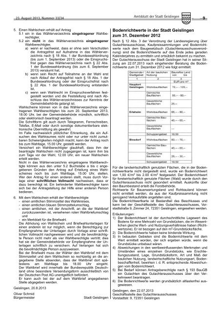 Amtsblatt Geislingen KW34 - Stadt Geislingen