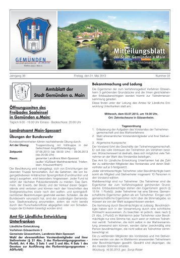 Mitteilungsblatt Nr. 22 vom 31.05.2013.pdf - Stadt GemÃ¼nden am Main