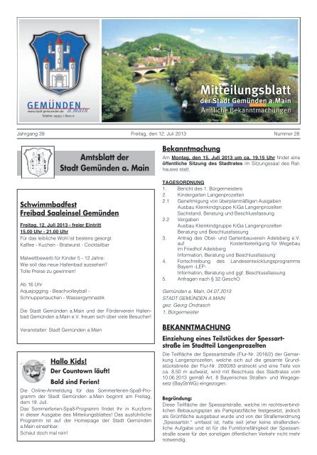 Mitteilungsblatt Nr. 28 vom 12.07.2013.pdf - Stadt Gemünden am Main
