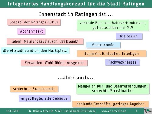 PrÃ¤sentation zum 2. Workshop am 16.01.2013 - Stadt Ratingen