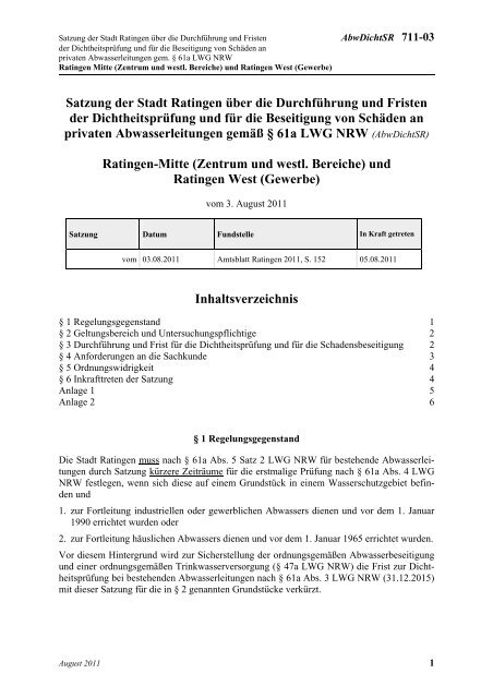 Gemeindeordnung fÃ¼r das Land Nordrhein ... - Stadt Ratingen