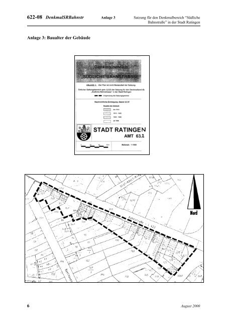 Satzung fÃ¼r den Denkmalbereich "SÃ¼dliche ... - Stadt Ratingen