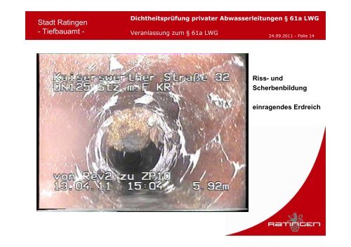 Vortrag zum Tag der GrundstÃ¼cksentwÃ¤sserung - Stadt Ratingen