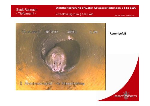 Vortrag zum Tag der GrundstÃ¼cksentwÃ¤sserung - Stadt Ratingen