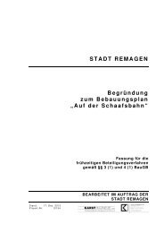 Textteil mit Begründung und Umweltbericht - Stadt Remagen
