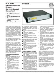 DCS 6000 Digital Conference System CU 6005 Central ... - AVC