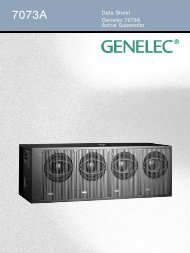 Genelec 7073A Active Subwoofer Data Sheet